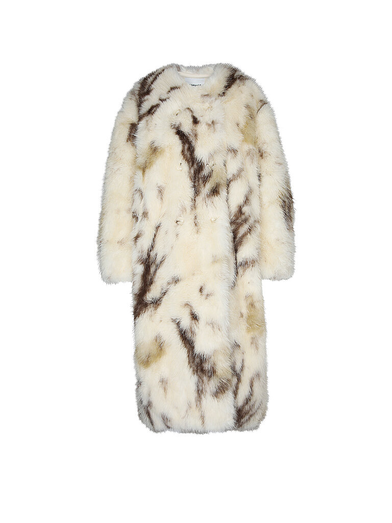 TOPSHOP Mantel in Felloptik TSSELMI  creme | M