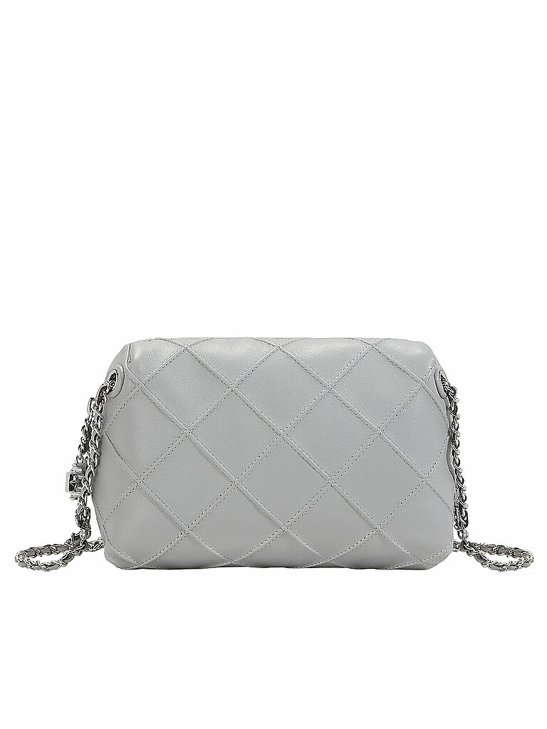 TORY BURCH Ledertasche - Umhängetasche FLEMING Small grau