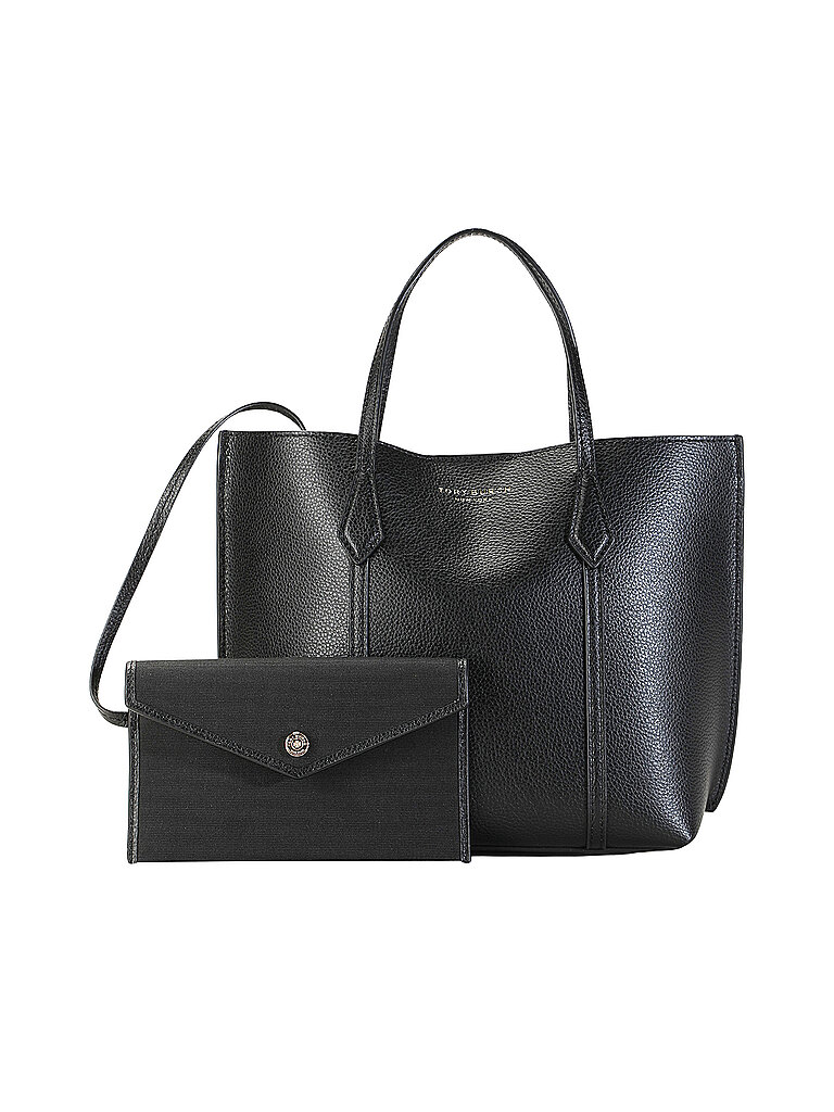 TORY BURCH Ledertasche - Shopper PERRY SMALL TOTE schwarz