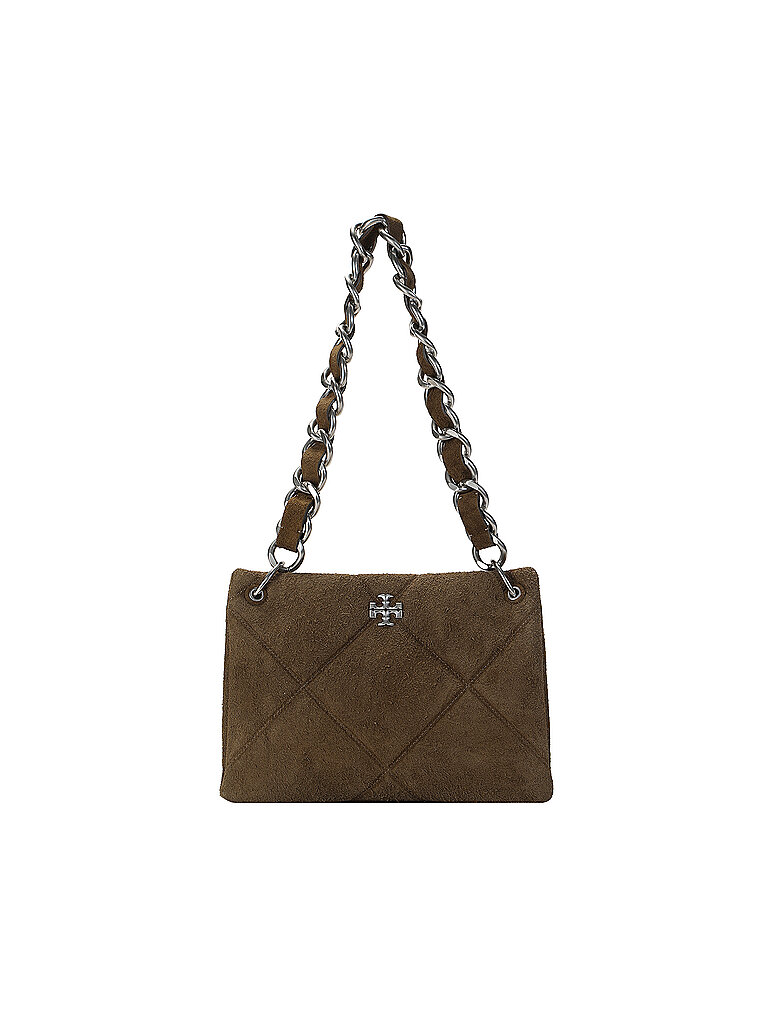 TORY BURCH Ledertasche - Schultertasche KIRA Small olive