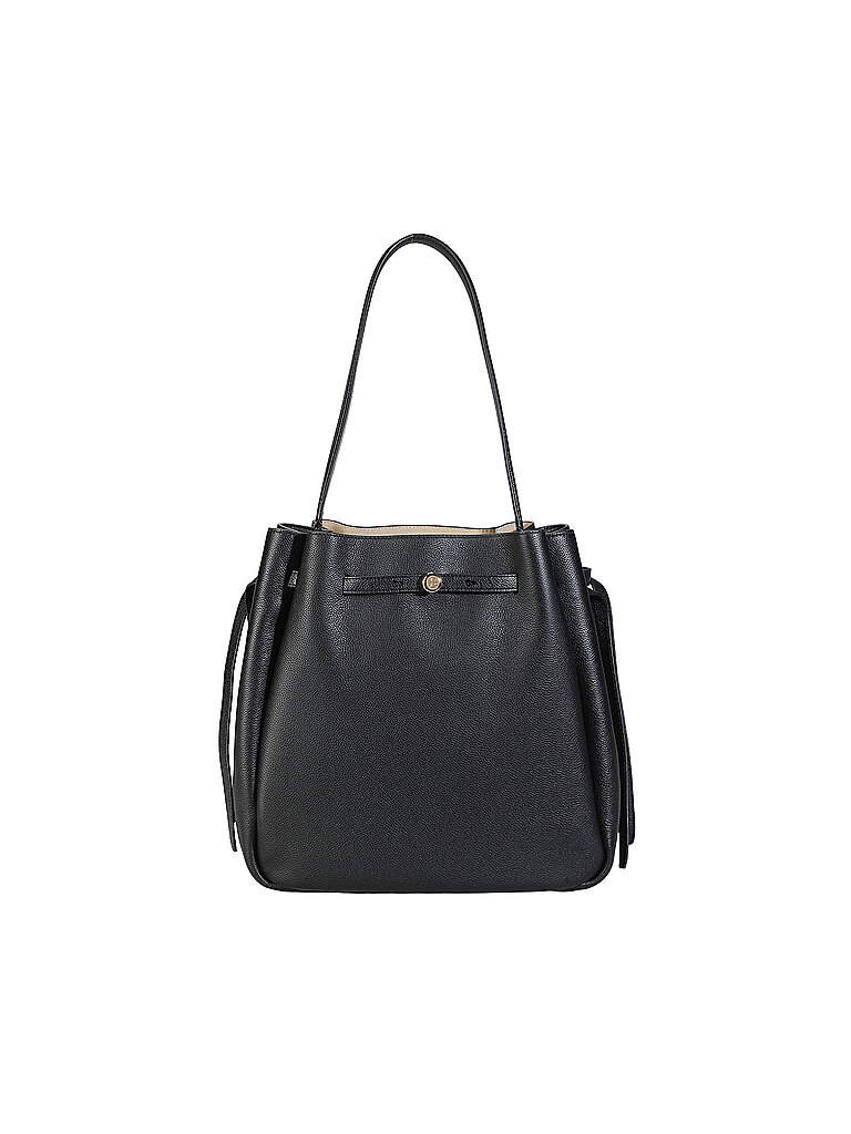 Ledertasche - Bucket Bag ROMY Large schwarz damen