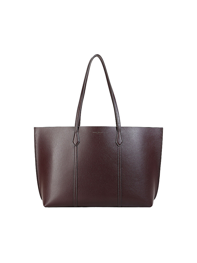 TORY BURCH Ledertasche - Shopper PERRY dunkelrot
