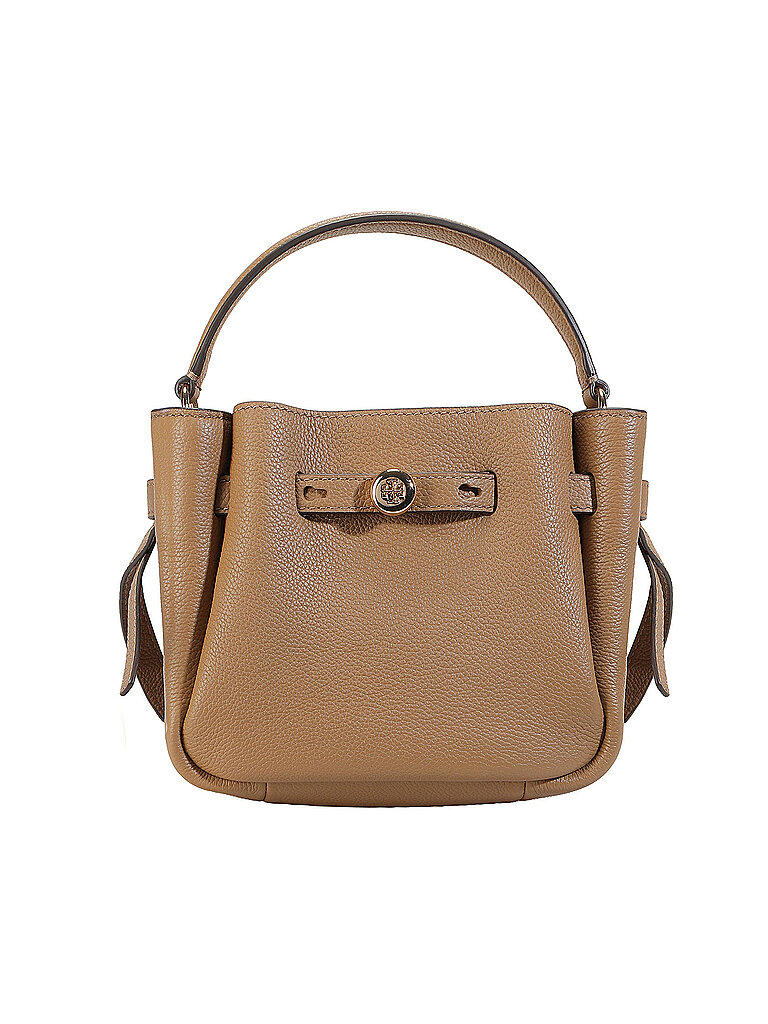 TORY BURCH Ledertasche - Bucket Bag ROMY Mini braun