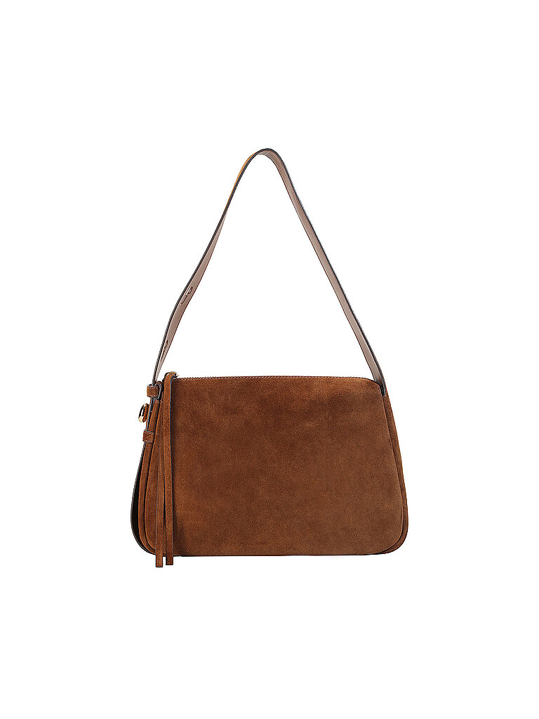 TORY BURCH Ledertasche - Umhängetasche ROMY Medium hellbraun