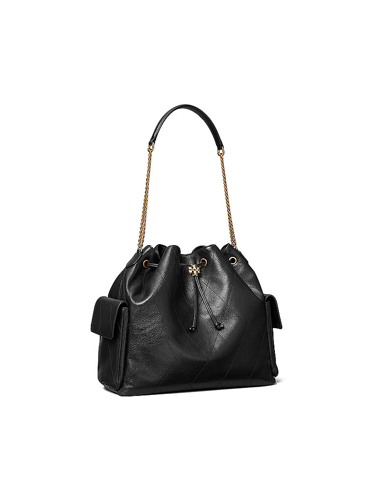 TORY BURCH Ledertasche - Bucket Bag CHARLIE Large schwarz