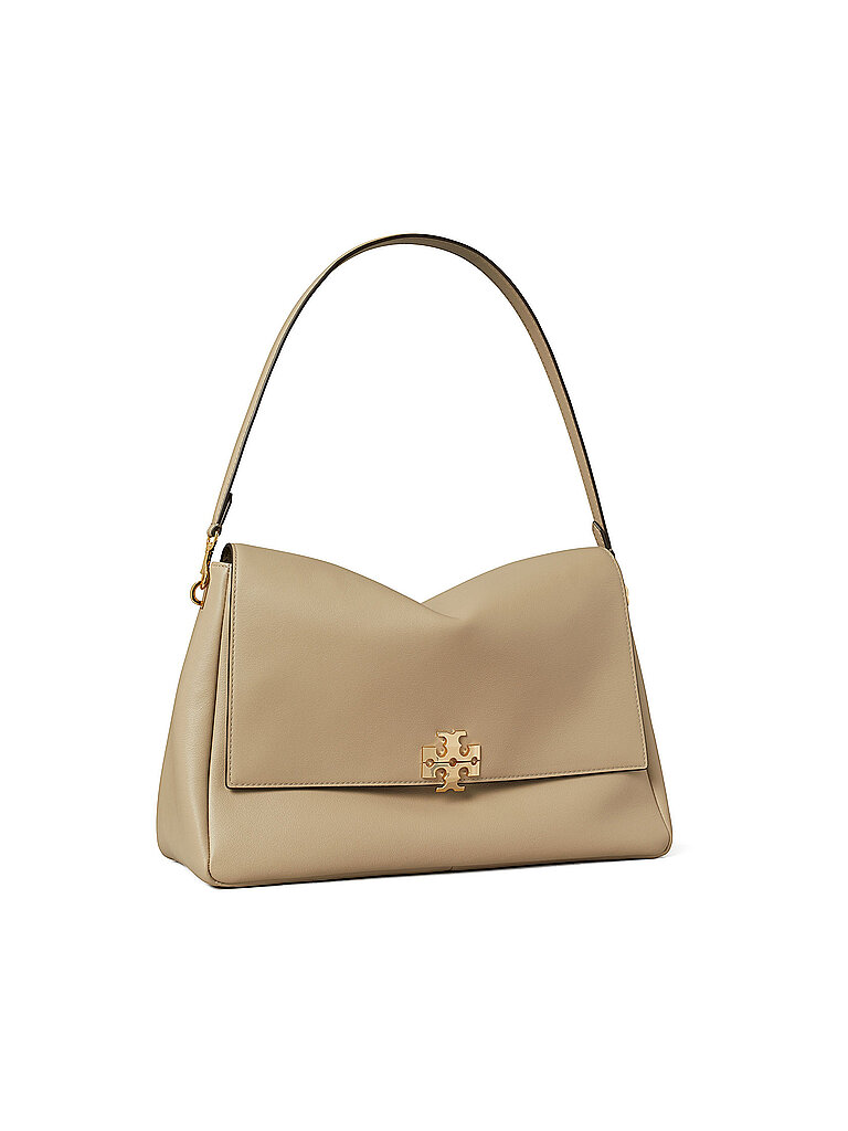 TORY BURCH Ledertasche - Schultertasche CHARLIE Large beige