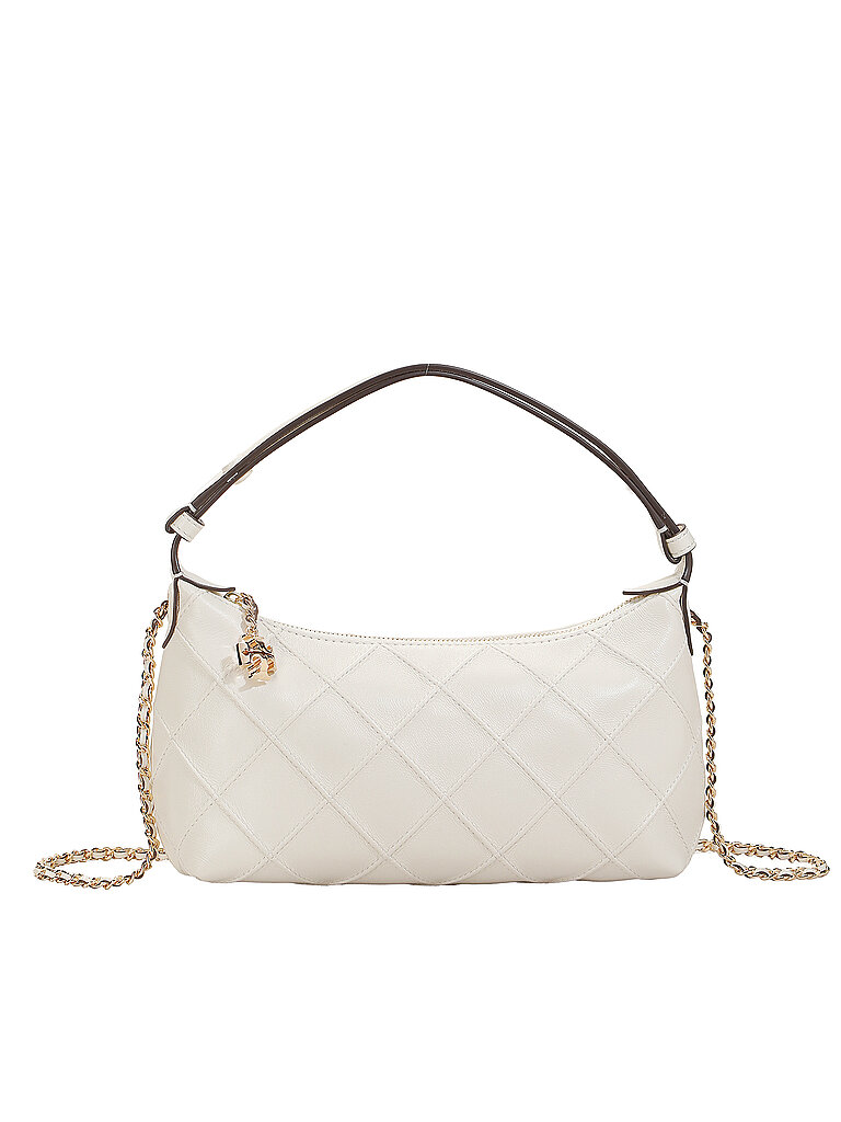 TORY BURCH Ledertasche - Pouche FLEMING creme