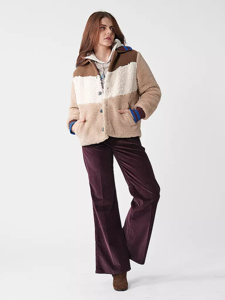 TORY BURCH | Jacke in Felloptik  | beige