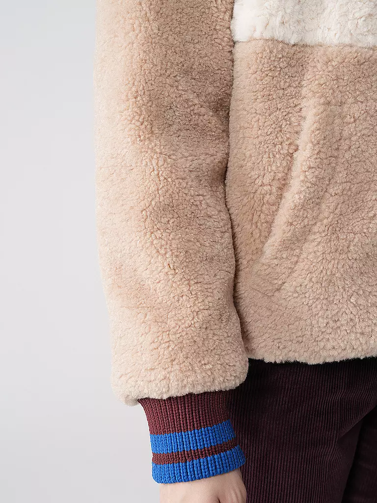 TORY BURCH | Jacke in Felloptik  | beige