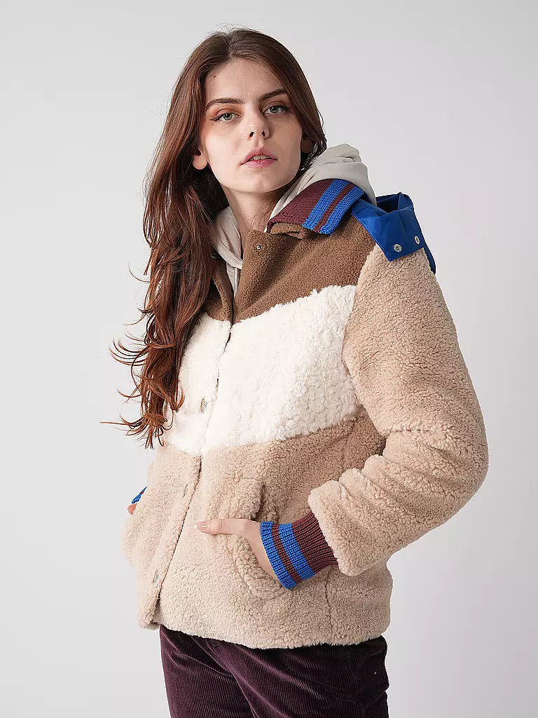 TORY BURCH | Jacke in Felloptik  | beige