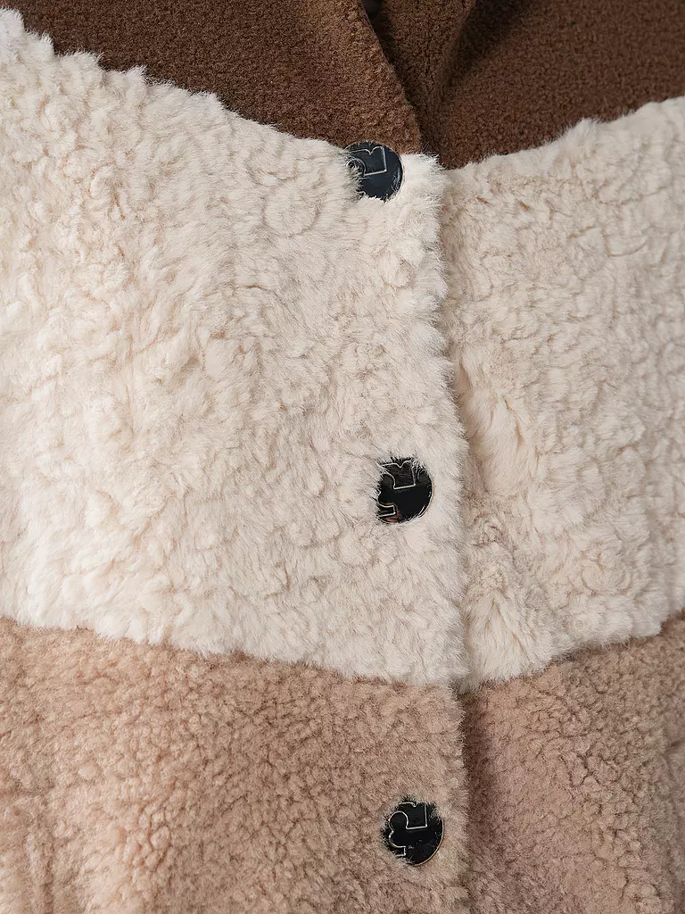 TORY BURCH | Jacke in Felloptik  | beige