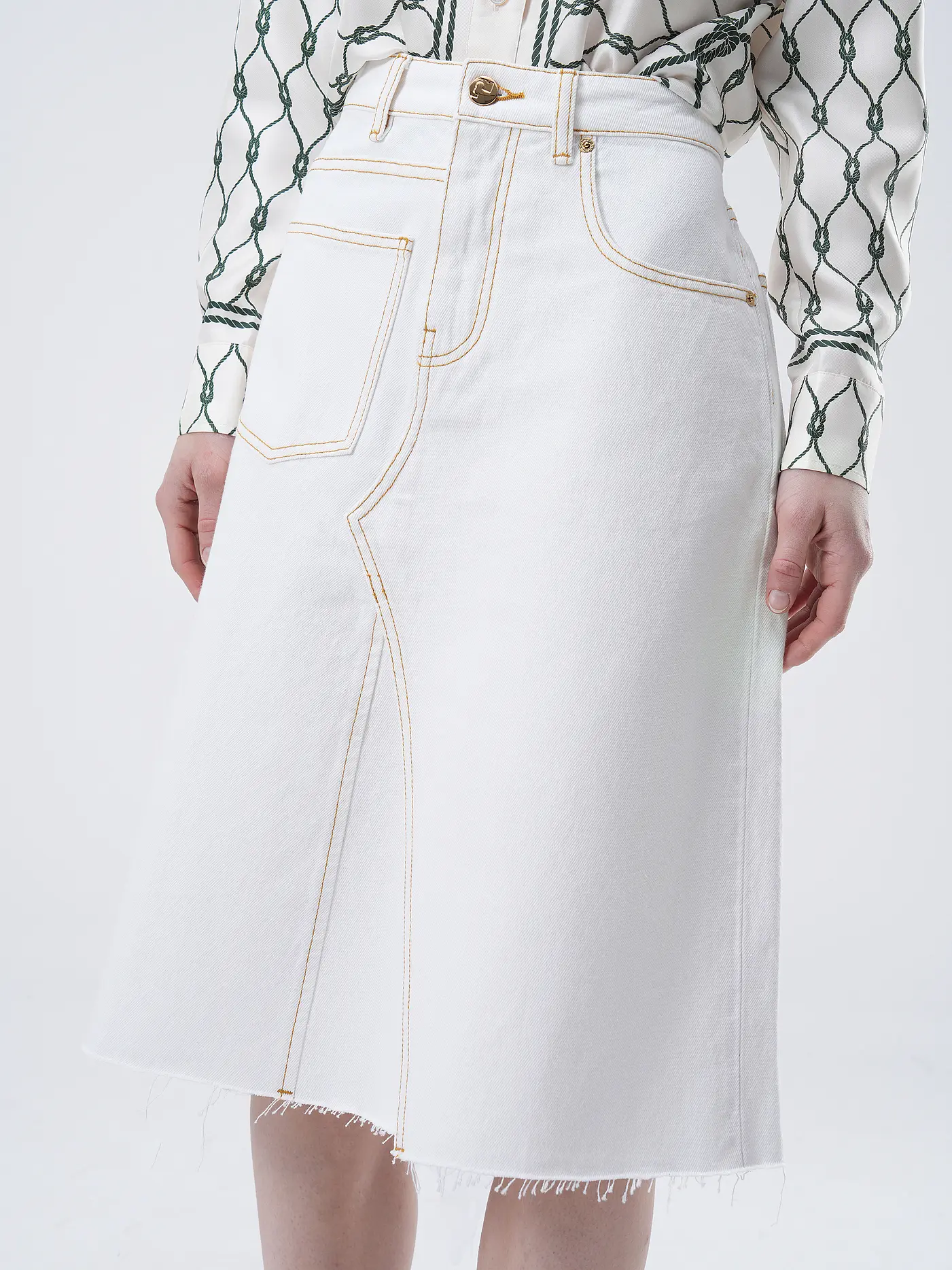 TORY BURCH | Jeansrock | creme