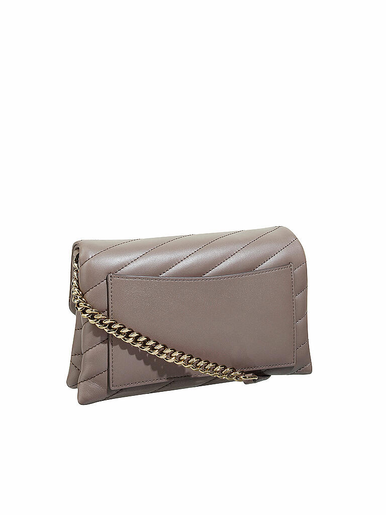 TORY BURCH | Ledertasche - Crossbody "Kira Chevron" | grau