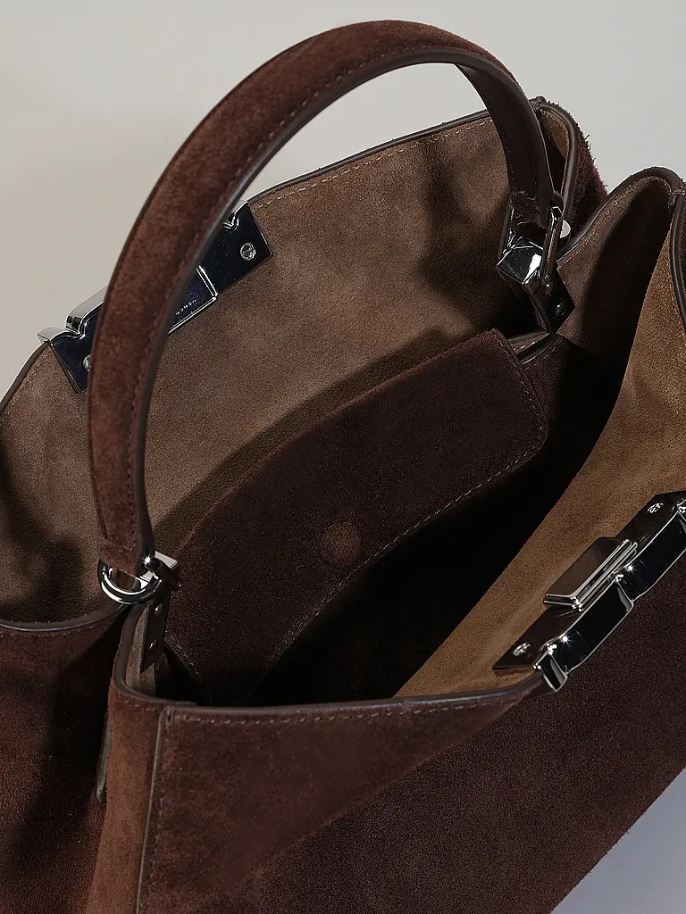 TORY BURCH | Ledertasche - Henkeltasche ELEANOR | Braun