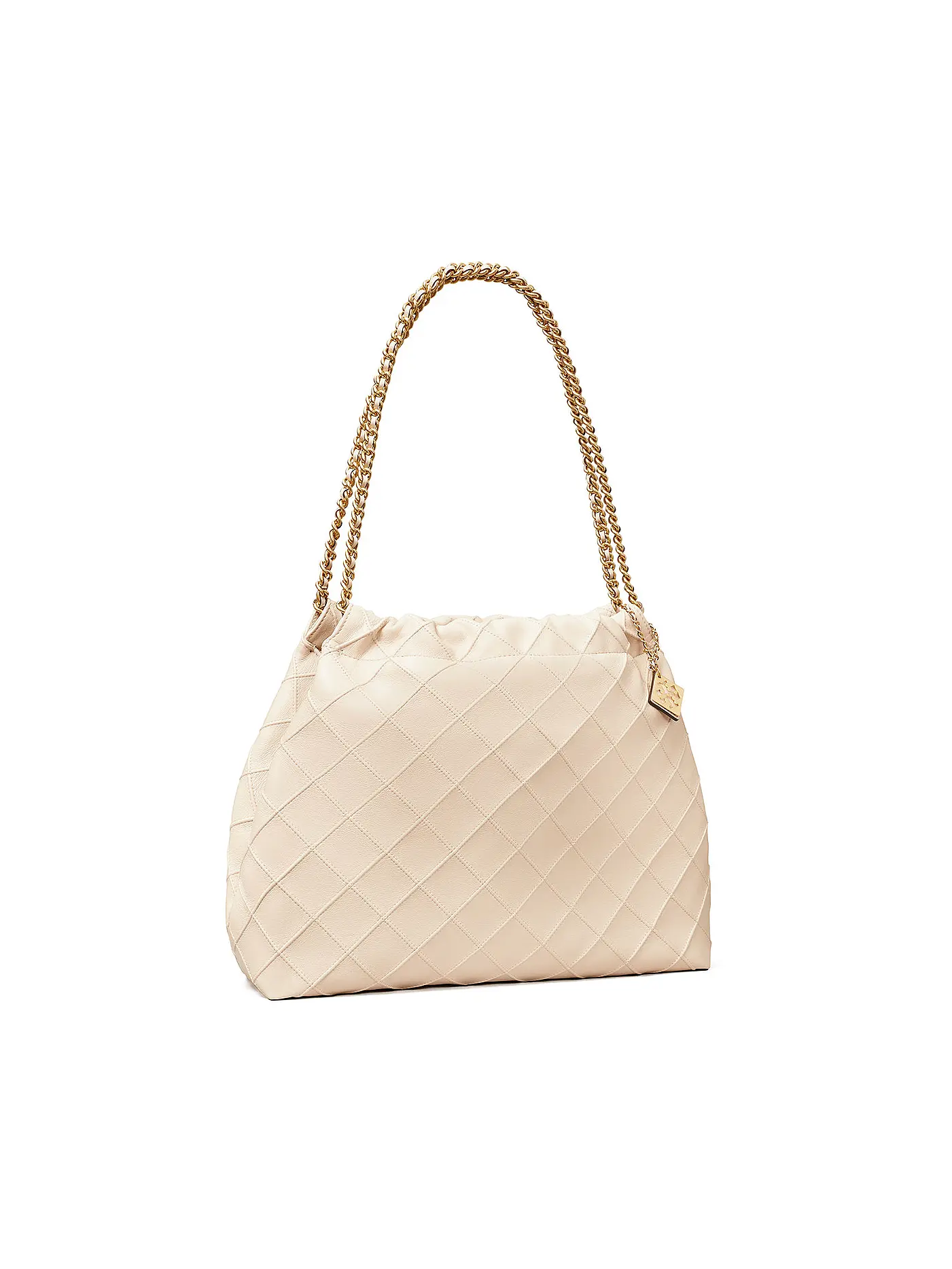 TORY BURCH | Ledertasche - Hobo FLEMING | creme