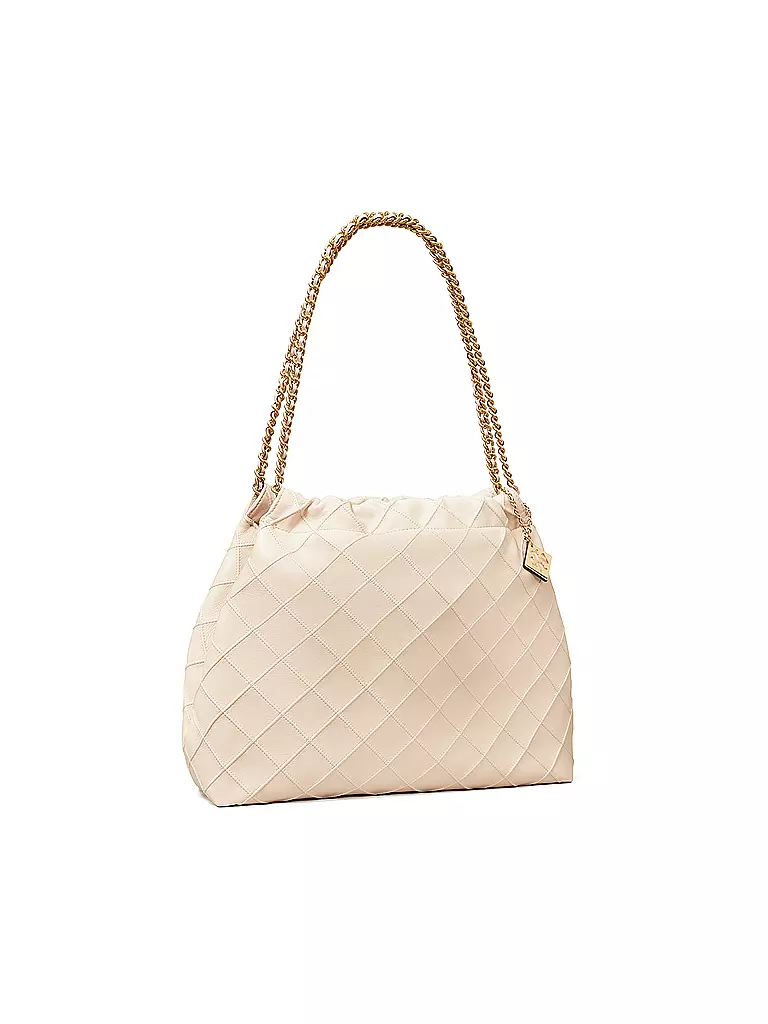 TORY BURCH | Ledertasche - Hobo FLEMING | creme