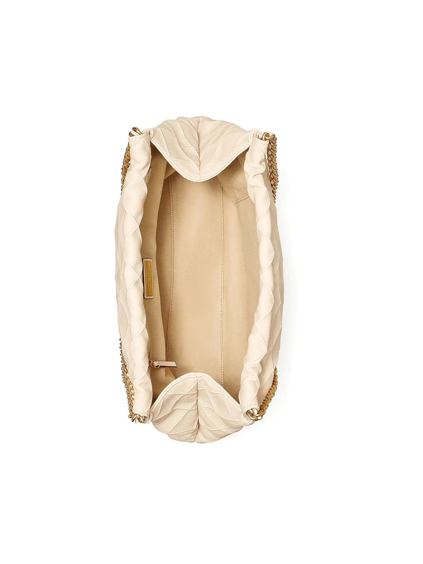TORY BURCH | Ledertasche - Hobo FLEMING | creme