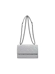 TORY BURCH | Ledertasche - Schultertasche FLEMING SMALL | grau