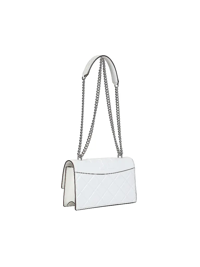 TORY BURCH | Ledertasche - Schultertasche FLEMING Small | Weiss
