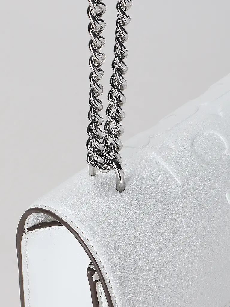 TORY BURCH | Ledertasche - Schultertasche FLEMING Small | Weiss