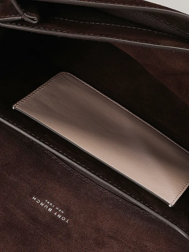 TORY BURCH | Ledertasche - Schultertasche KIRA  | Braun