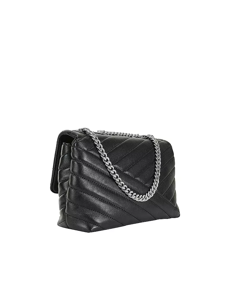 TORY BURCH | Ledertasche - Schultertasche KIRA CHEVRON Small | schwarz