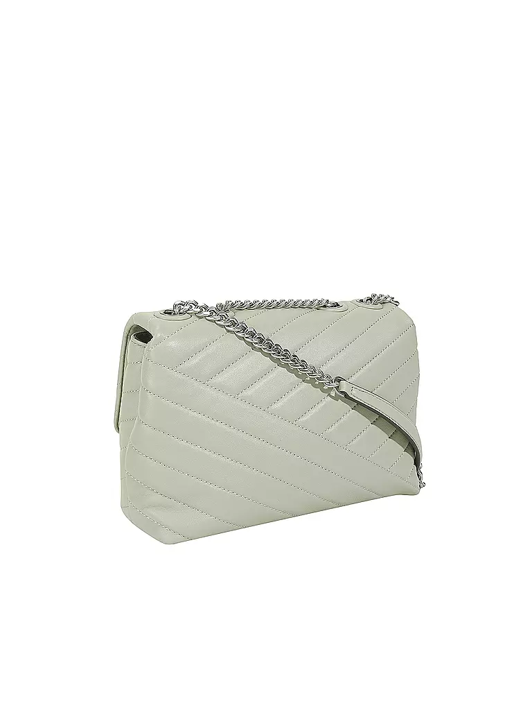 TORY BURCH | Ledertasche - Schultertasche KIRA CHEVRON Small | creme