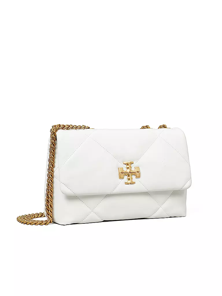 TORY BURCH | Ledertasche - Schultertasche KIRA DIAMOND | weiss