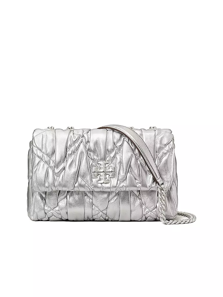 TORY BURCH | Ledertasche - Tasche KIRA | silber