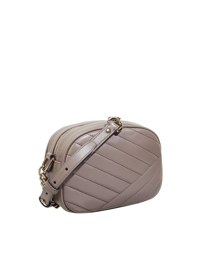 TORY BURCH | Ledertasche - Umhängetasche "Kira Chevron" | grau