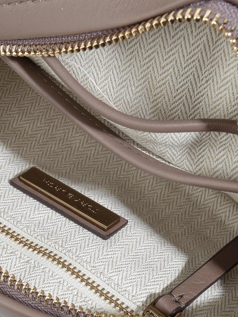 TORY BURCH | Ledertasche - Umhängetasche "Kira Chevron" | grau