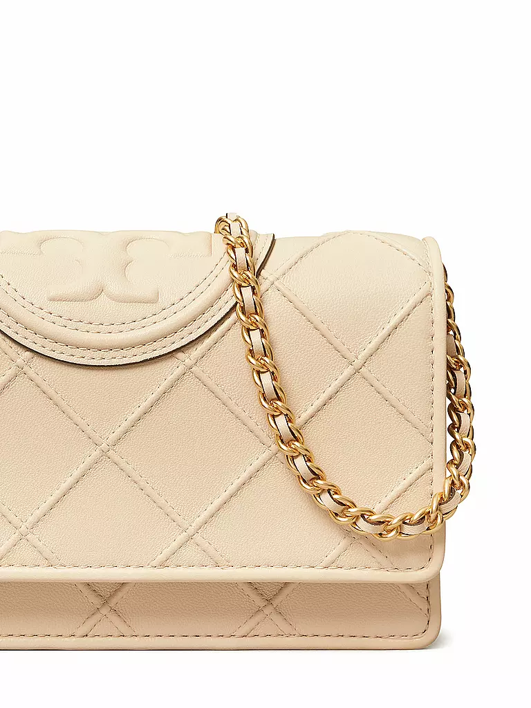 TORY BURCH | Ledertasche - Umhängetasche FLEMING SOFT CHAIN WALLET | schwarz