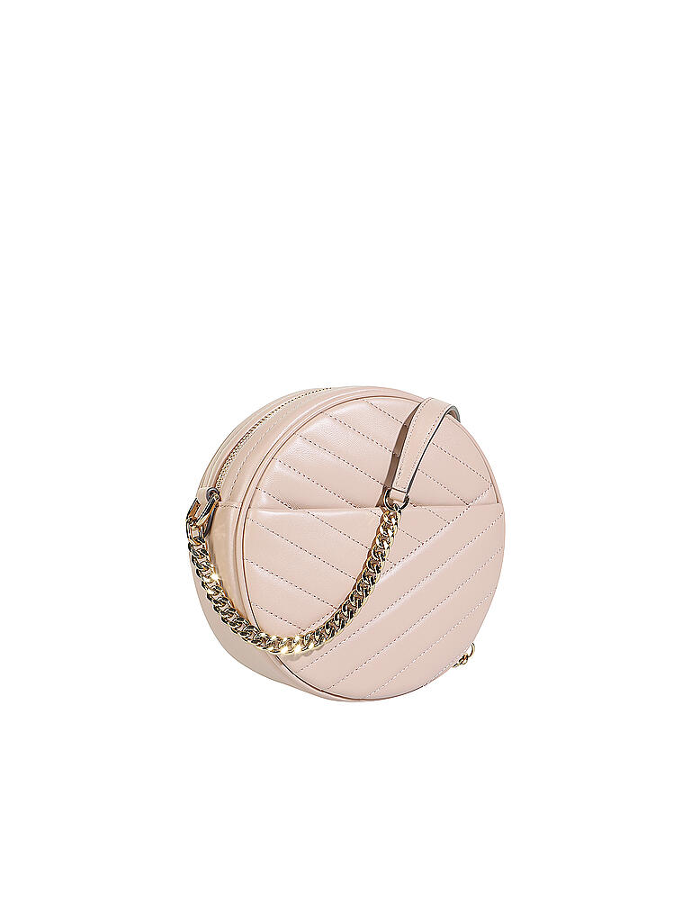 TORY BURCH | Ledertasche - Umhängetasche Kira Chevron Circle Bag | beige