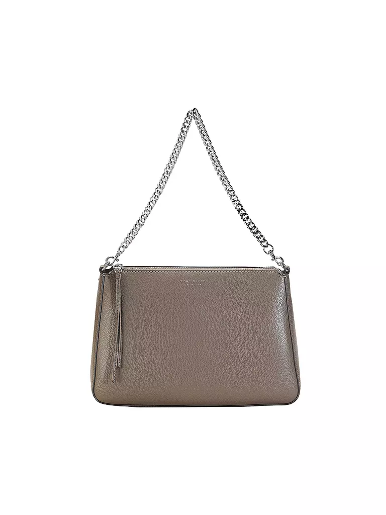 TORY BURCH | Ledertasche - Umhängetasche PERRY | grau