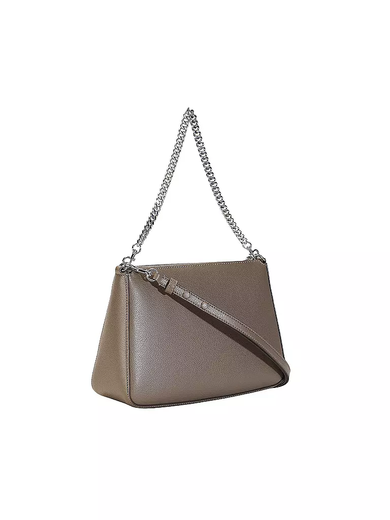 TORY BURCH | Ledertasche - Umhängetasche PERRY | grau