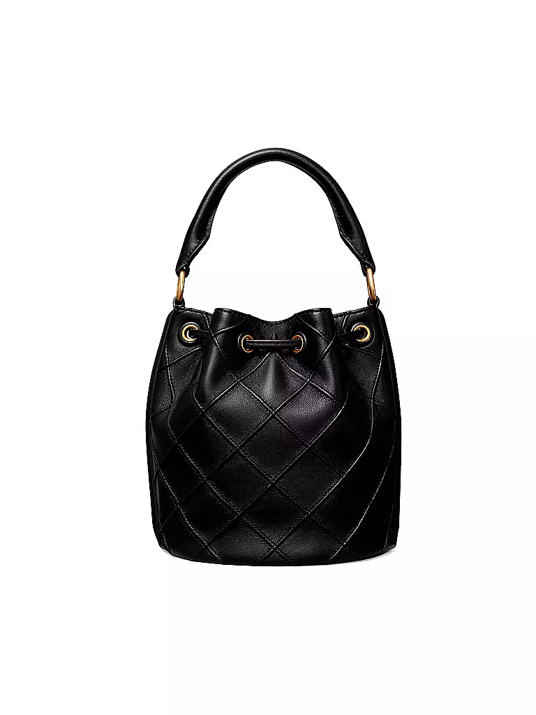 TORY BURCH | Ledertasche -Bucket Bag FLEMING S | hellbraun