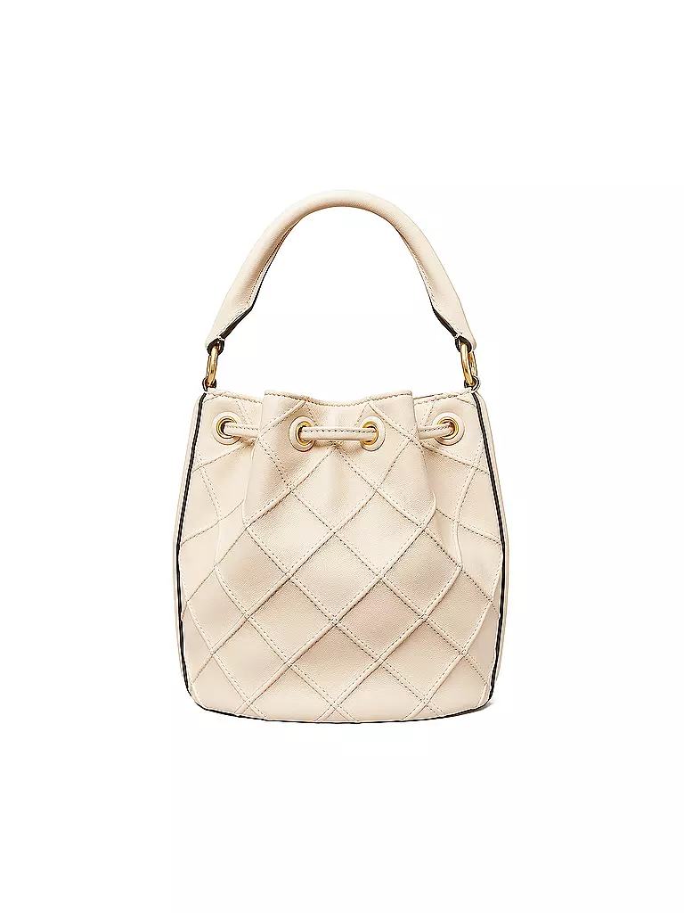 TORY BURCH | Ledertasche -Bucket Bag FLEMING S | hellbraun