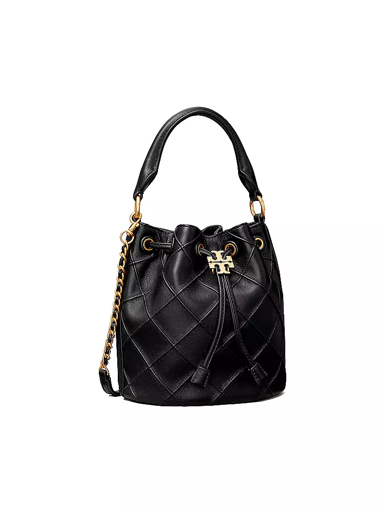 TORY BURCH | Ledertasche -Bucket Bag FLEMING S | schwarz