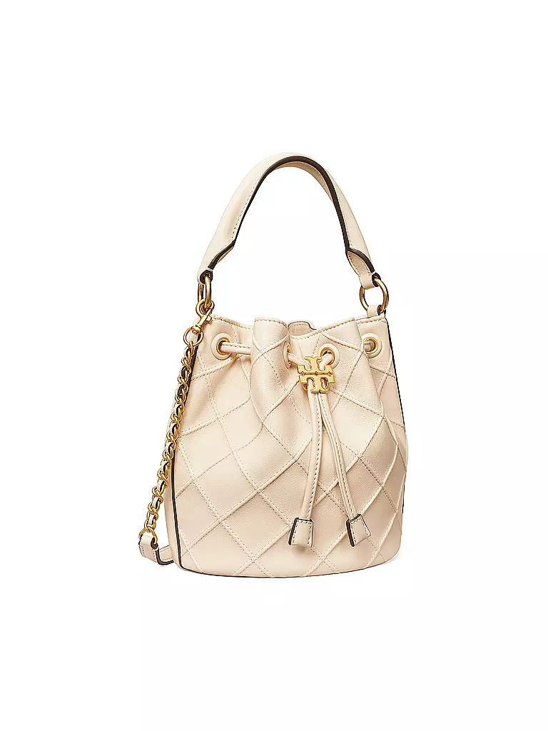 TORY BURCH | Ledertasche -Bucket Bag FLEMING S | hellbraun