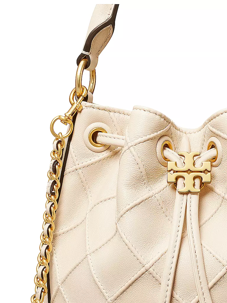 TORY BURCH | Ledertasche -Bucket Bag FLEMING S | hellbraun