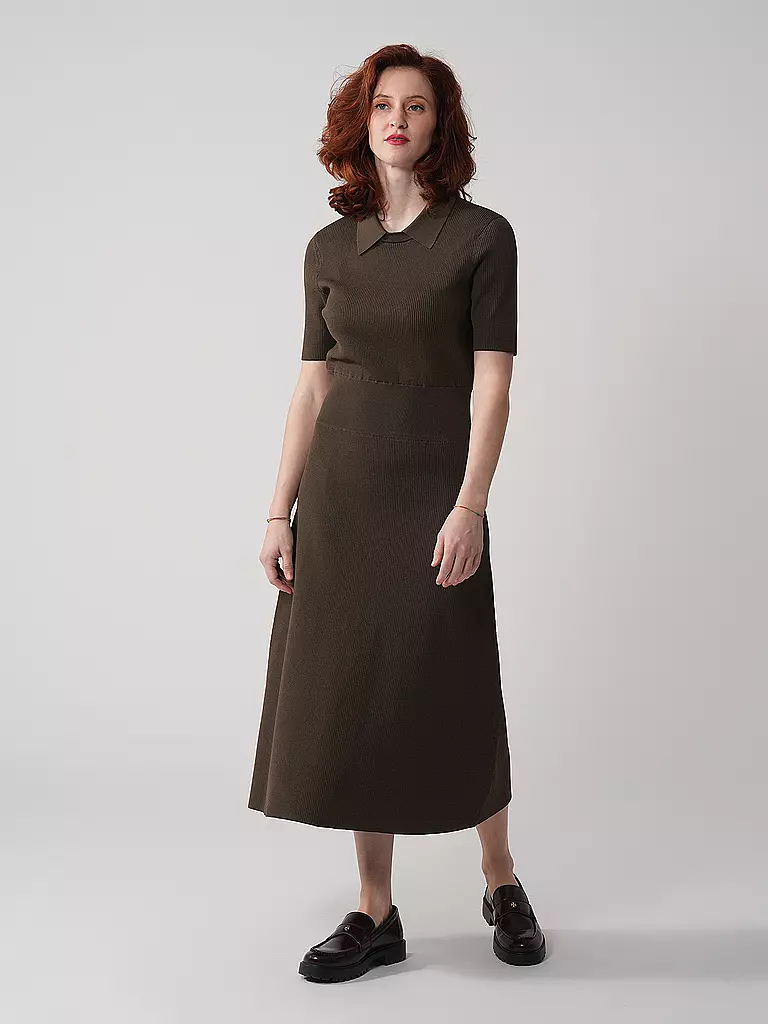 TORY BURCH | Midikleid  | dunkelgrün