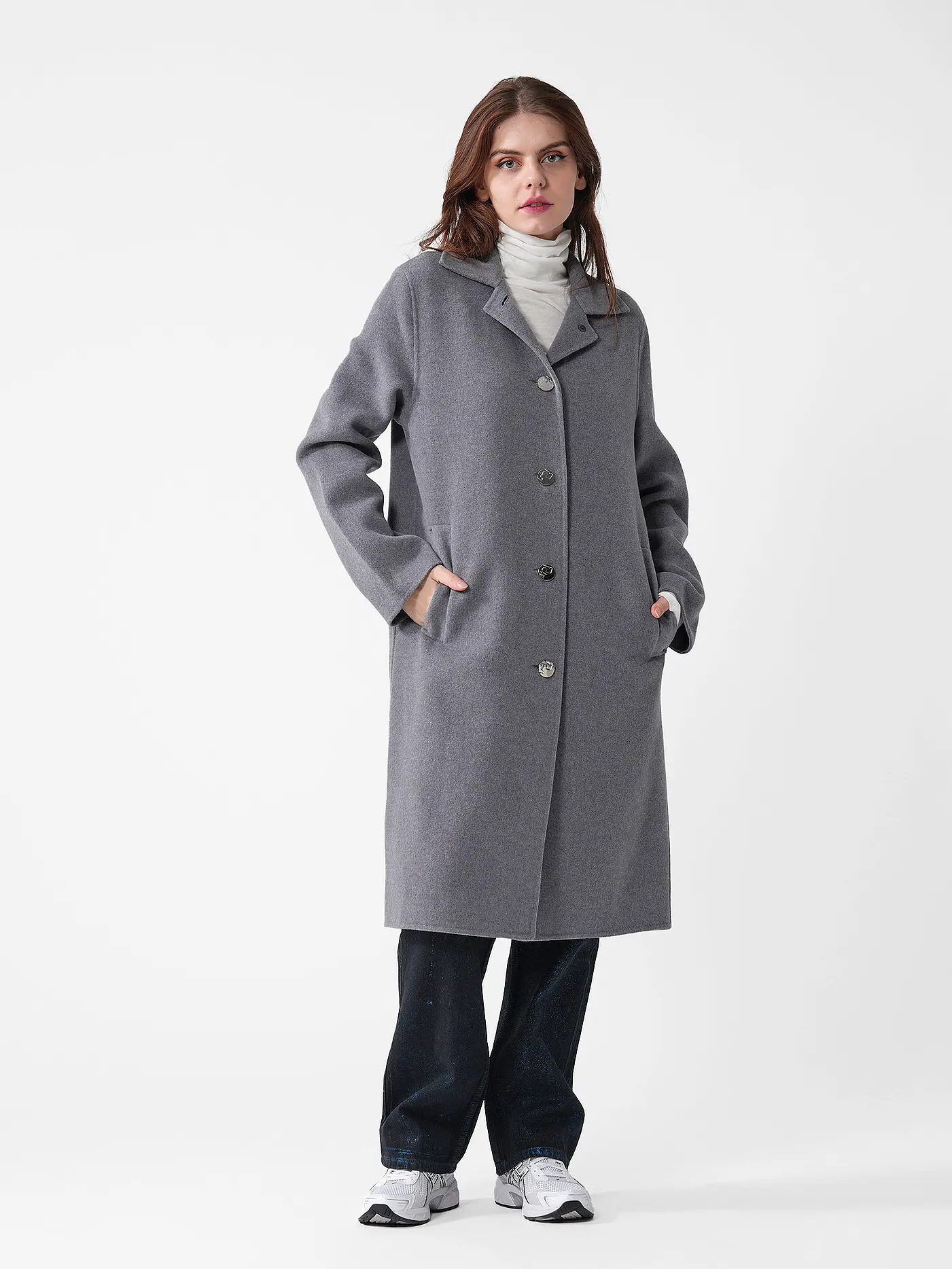 TORY BURCH | Wollmantel | grau