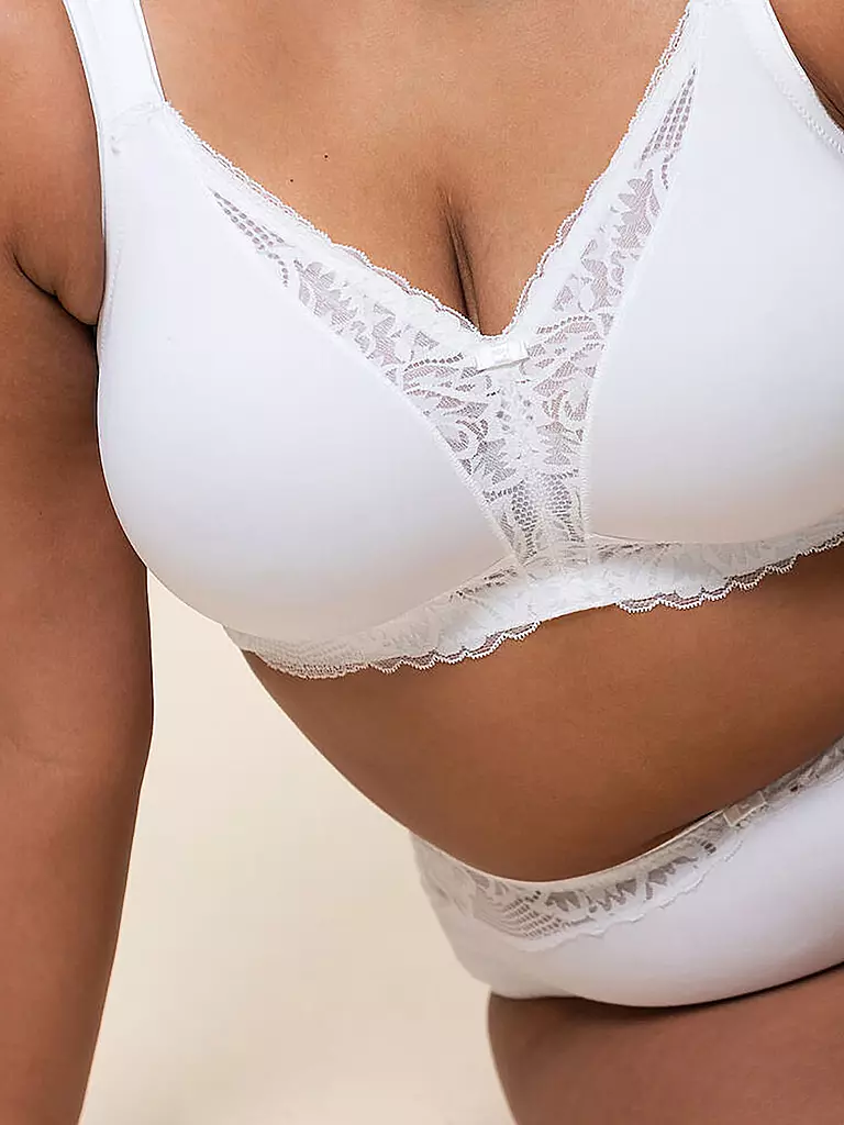 TRIUMPH | BH ohne Bügel Modern Lace white | schwarz