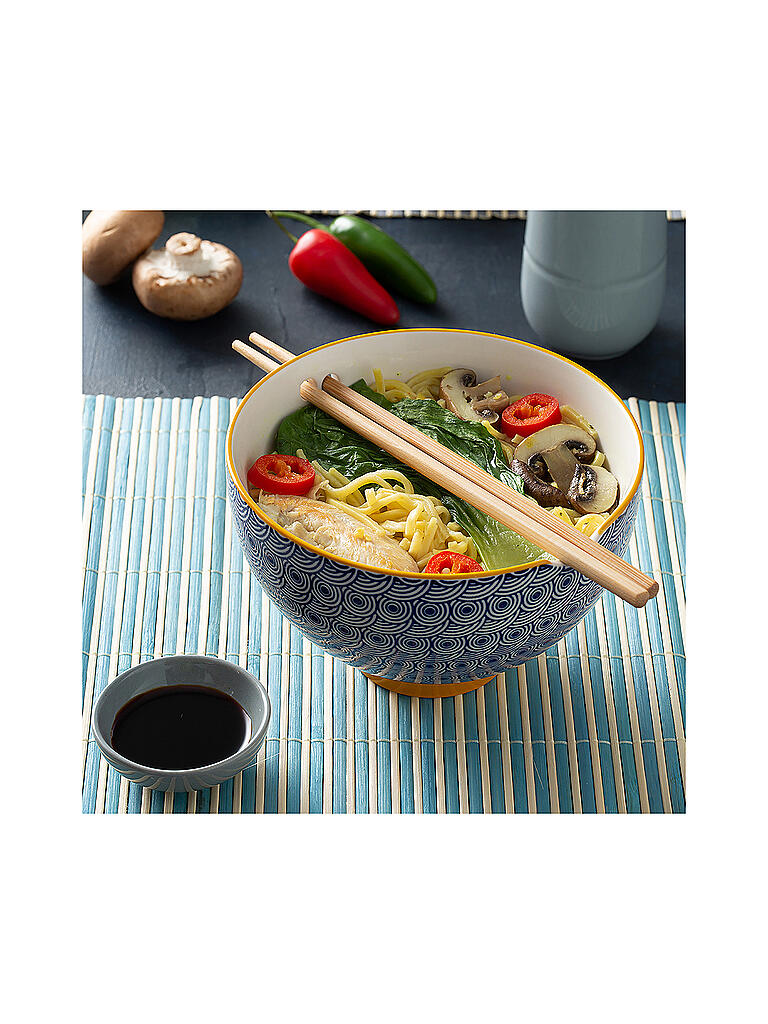 Wie Hält Man Sushi Stäbchen TYPHOON Asia Schale mit Stäbchen 2tlg bunt