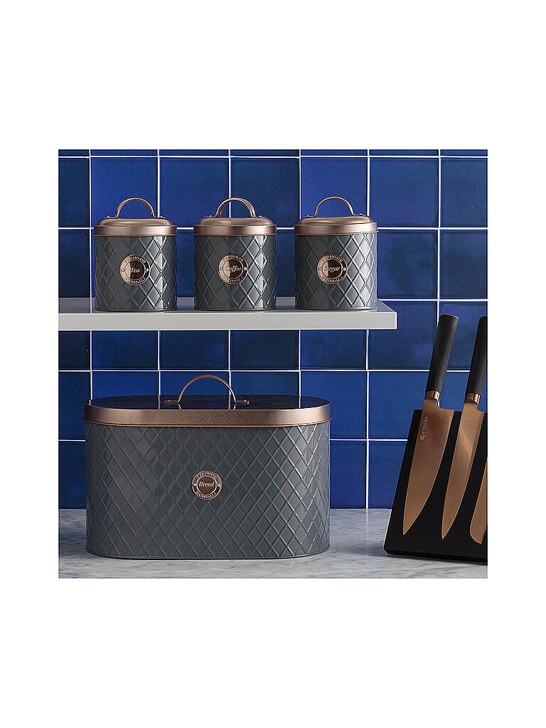 TYPHOON | Brotkasten Henrik Copper 10l Grau/Kupfer | grau