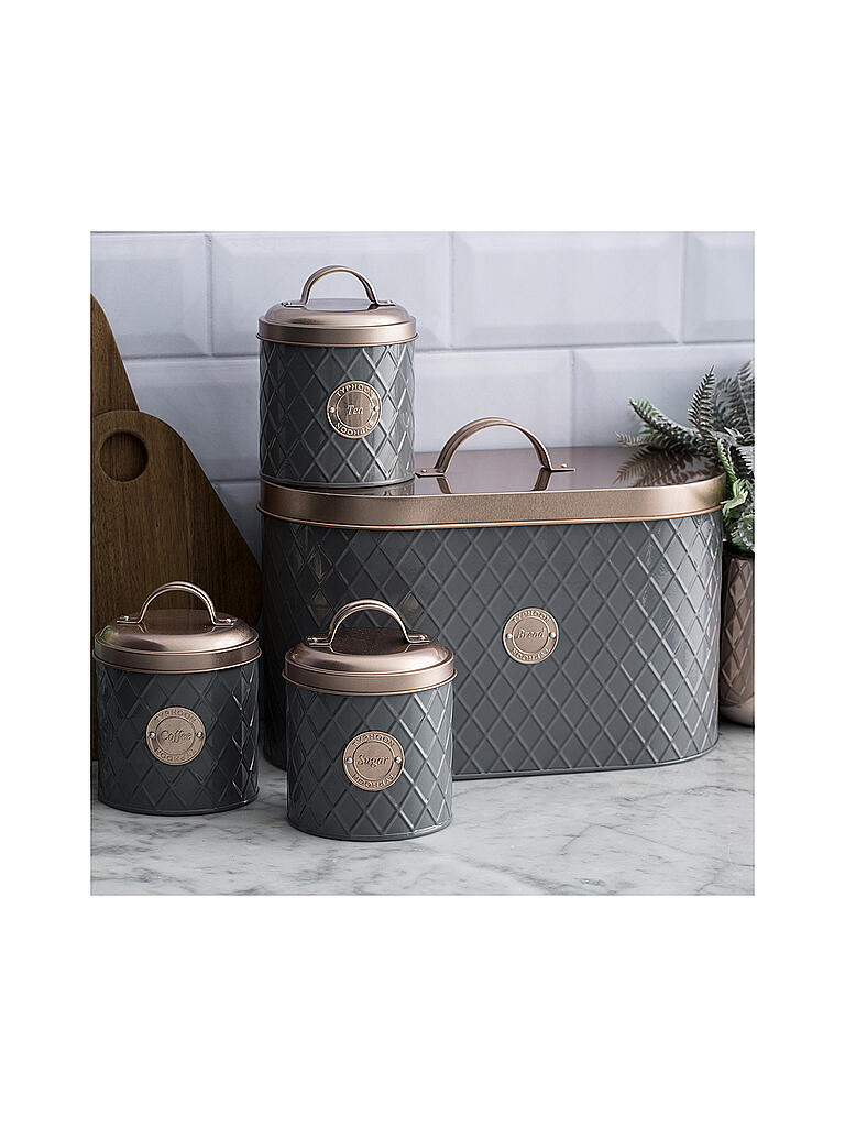TYPHOON | Brotkasten Henrik Copper 10l Grau/Kupfer | grau
