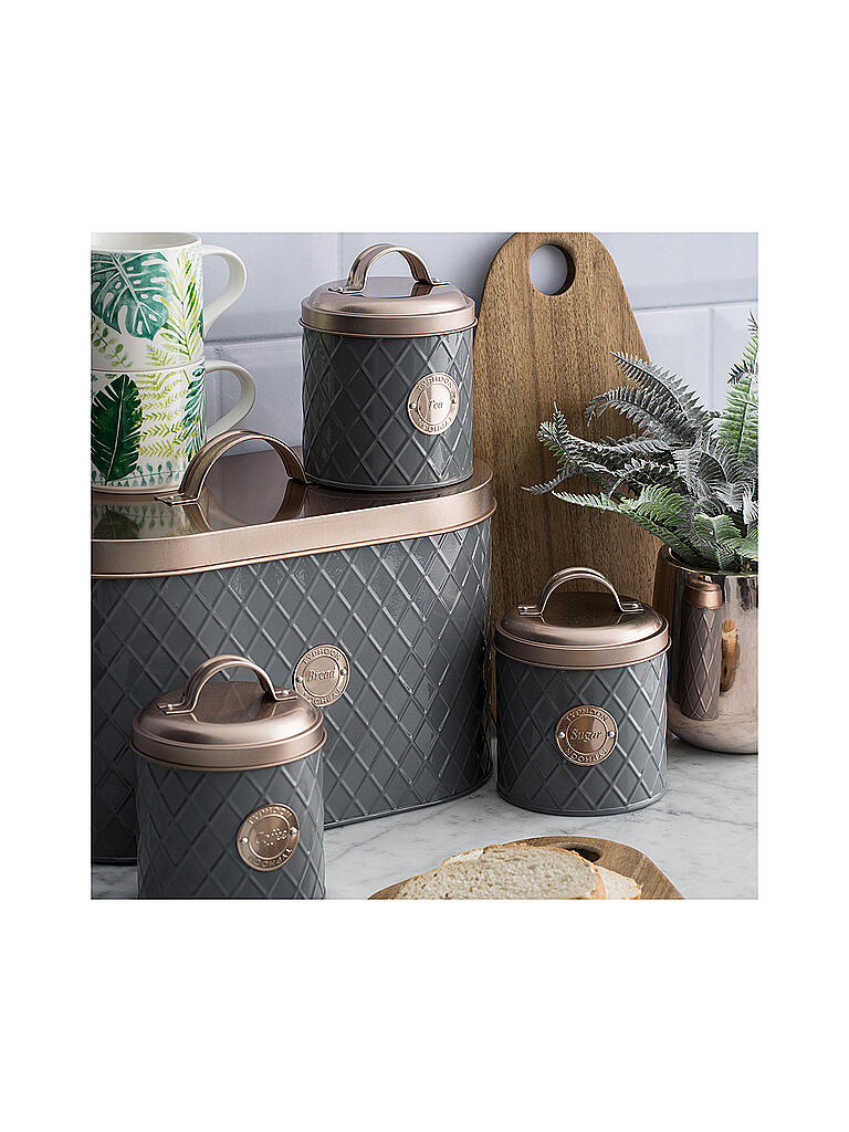 TYPHOON | Brotkasten Henrik Copper 10l Grau/Kupfer | grau