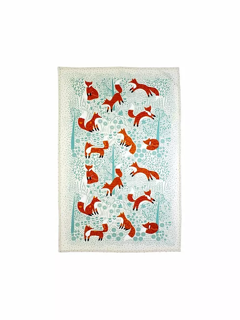 ULSTER WEAVERS | Geschirrtuch Cotton 45x75cm Foraging Fox | hellblau