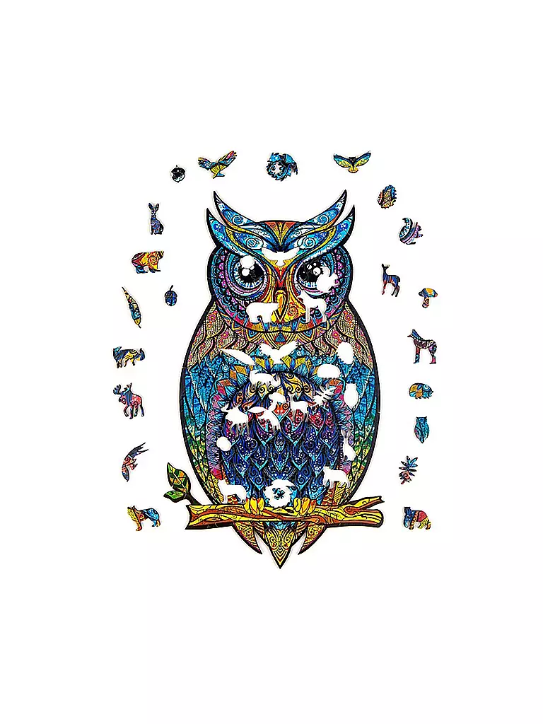 UNIDRAGON | Holzpuzzle - Charming Owl L | keine Farbe