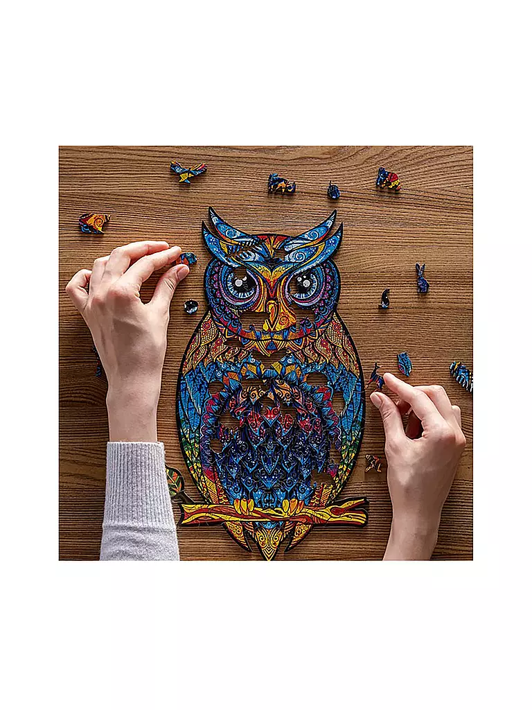 UNIDRAGON | Holzpuzzle - Charming Owl L | keine Farbe